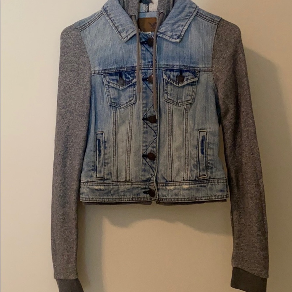 American Eagle Denim Jacket Hoodie